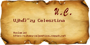 Ujházy Celesztina névjegykártya